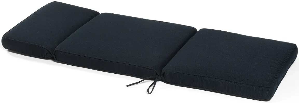Coussin chaise de jardin réglable - noir
