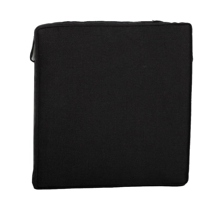 Coussin pour chaise de jardin pliable - noir