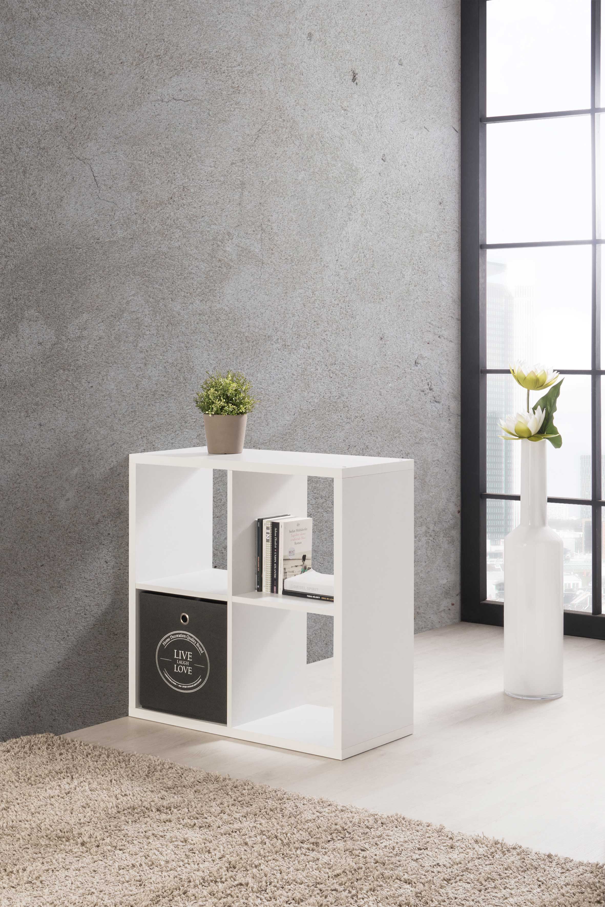 Cube de rangement Max 4 niches - blanc - Image 2