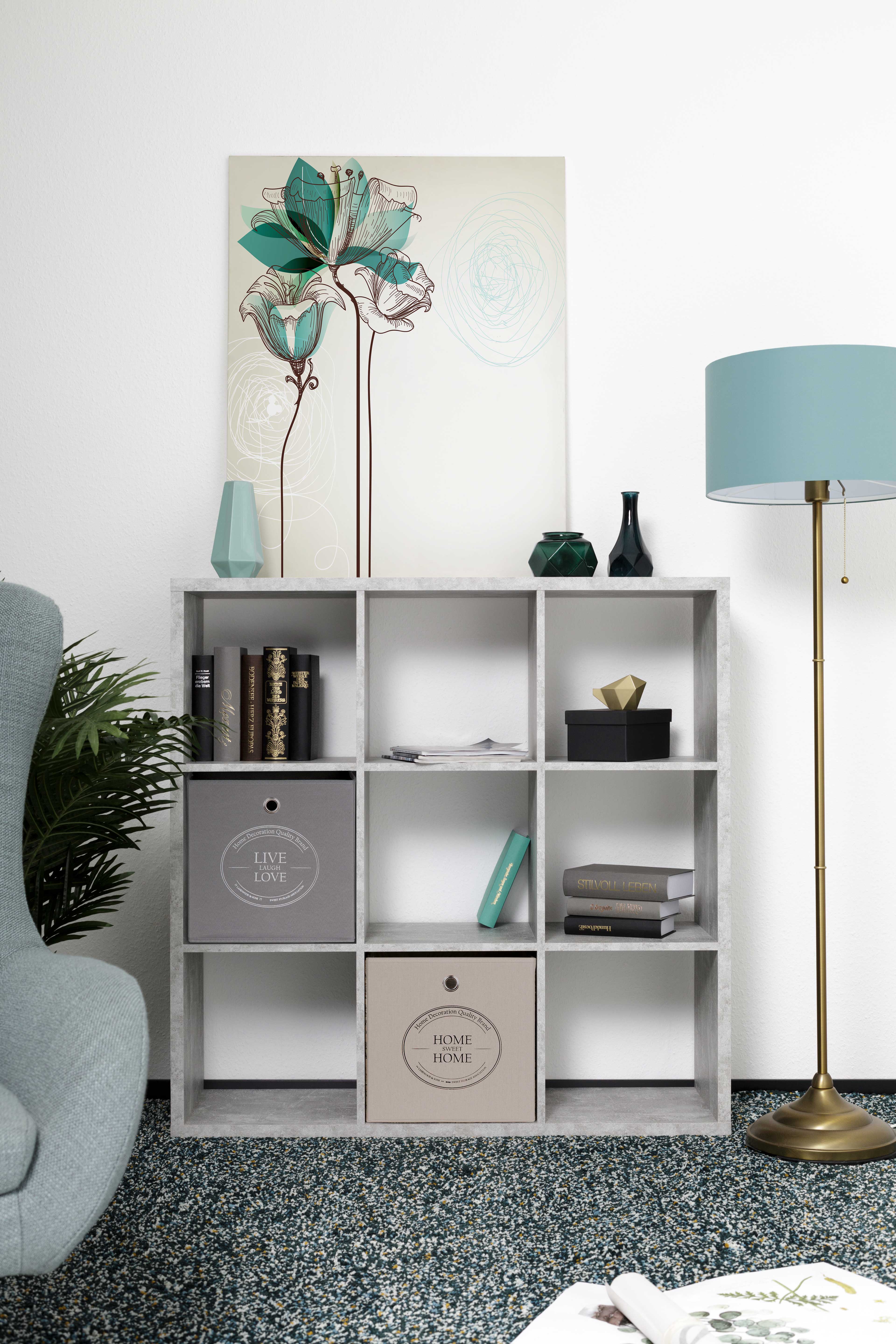 Cube de rangement Max 9 niches - béton - Image 2