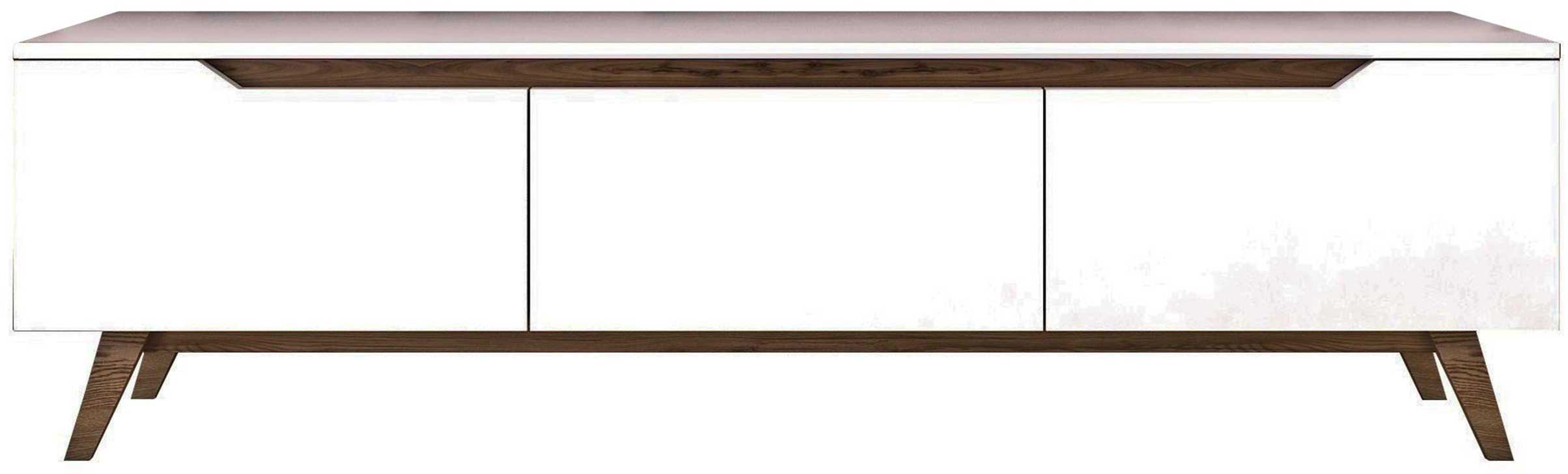 D1 Meuble TV | 100 % MÉLAMINE | Blanc, Noyer - Image 3