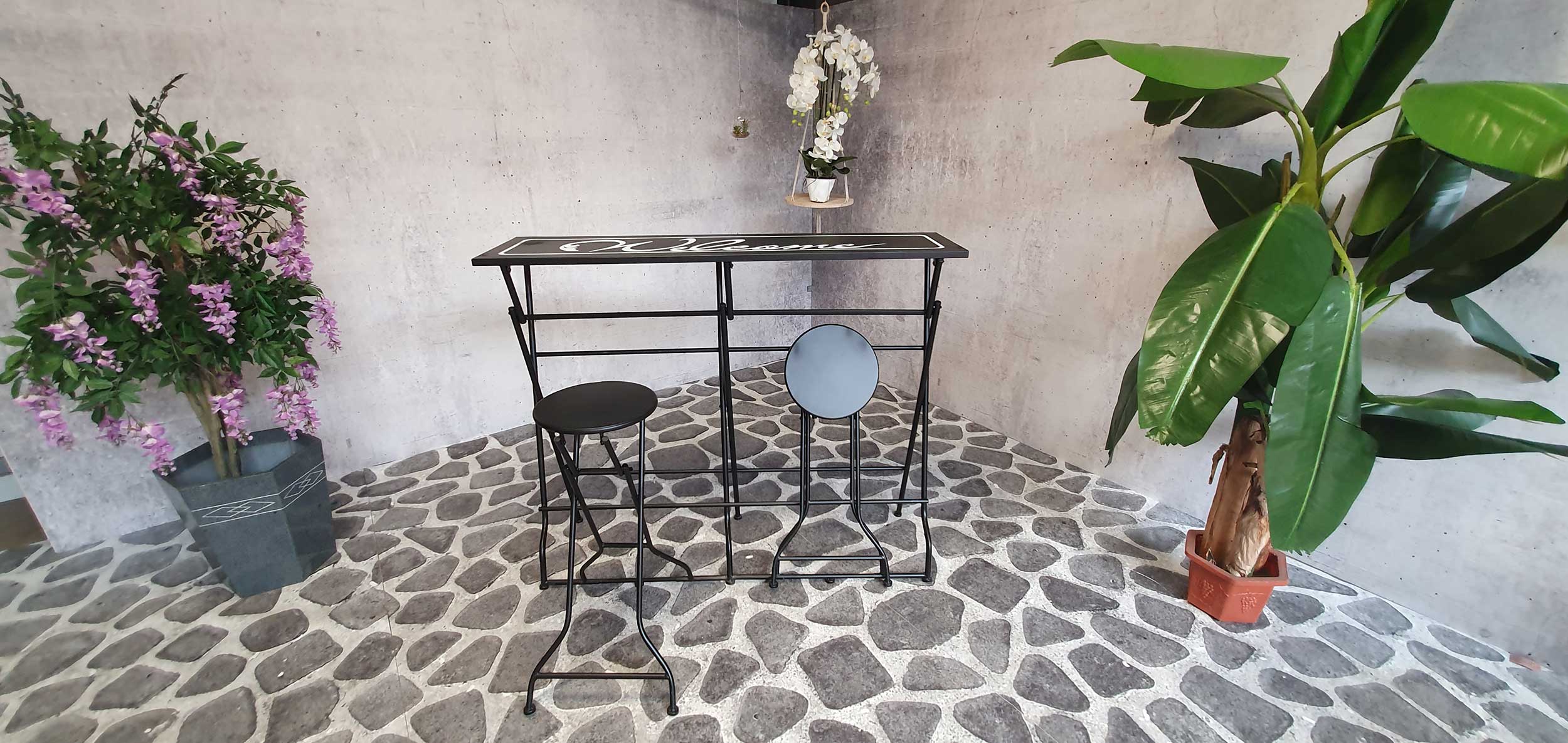 Ensemble de bar de jardin Noor, 3 pièces - noir - Image 6