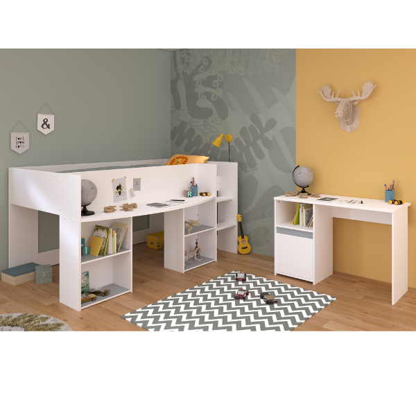 Ensemble de chambre Rue| Lit semi-haut et bureau