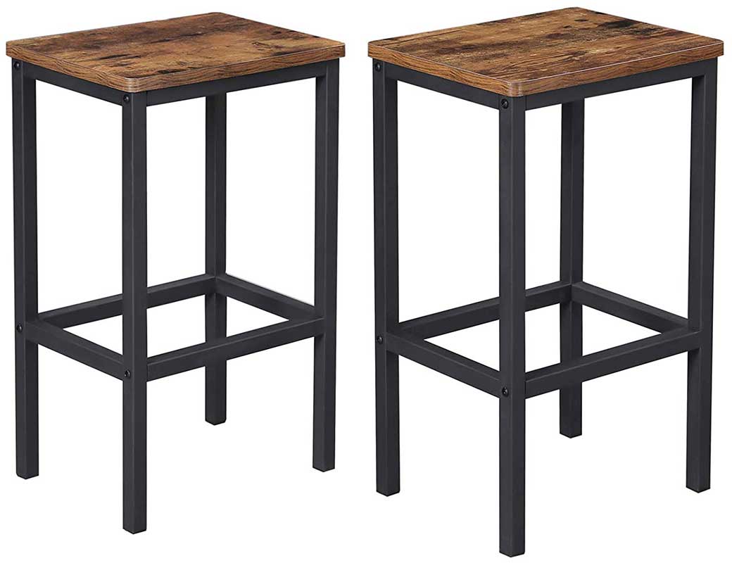 Ensemble de deux tabourets de bar Isolde - brun/noir - Image 8