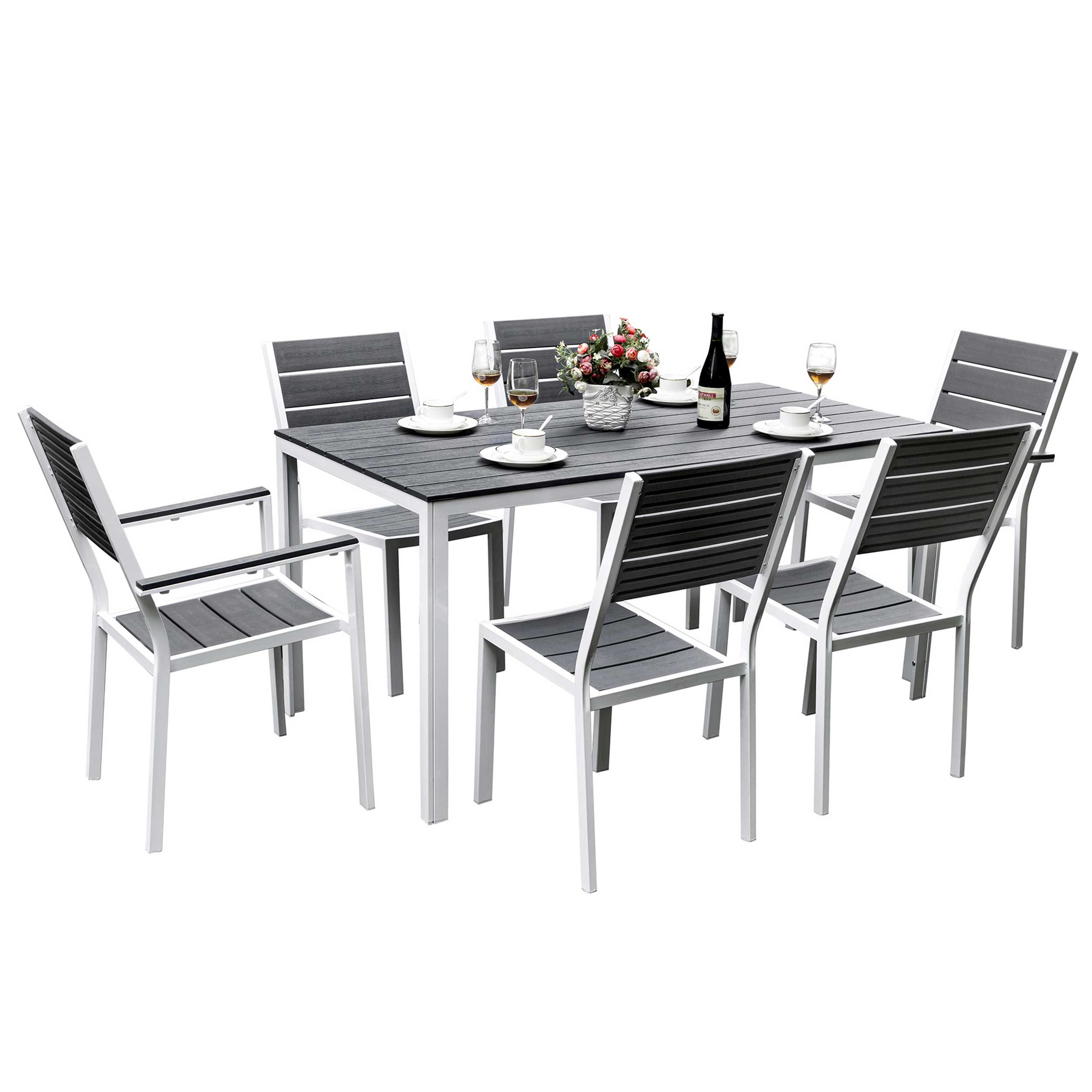 Ensemble de jardin Morty - anthracite/blanc - Image 4
