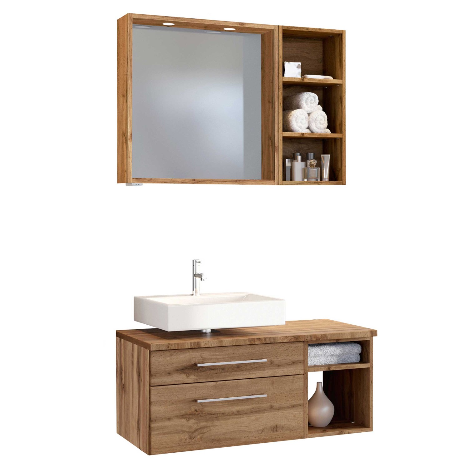 Ensemble salle de bains Dasa 1 gauche - chêne wotan