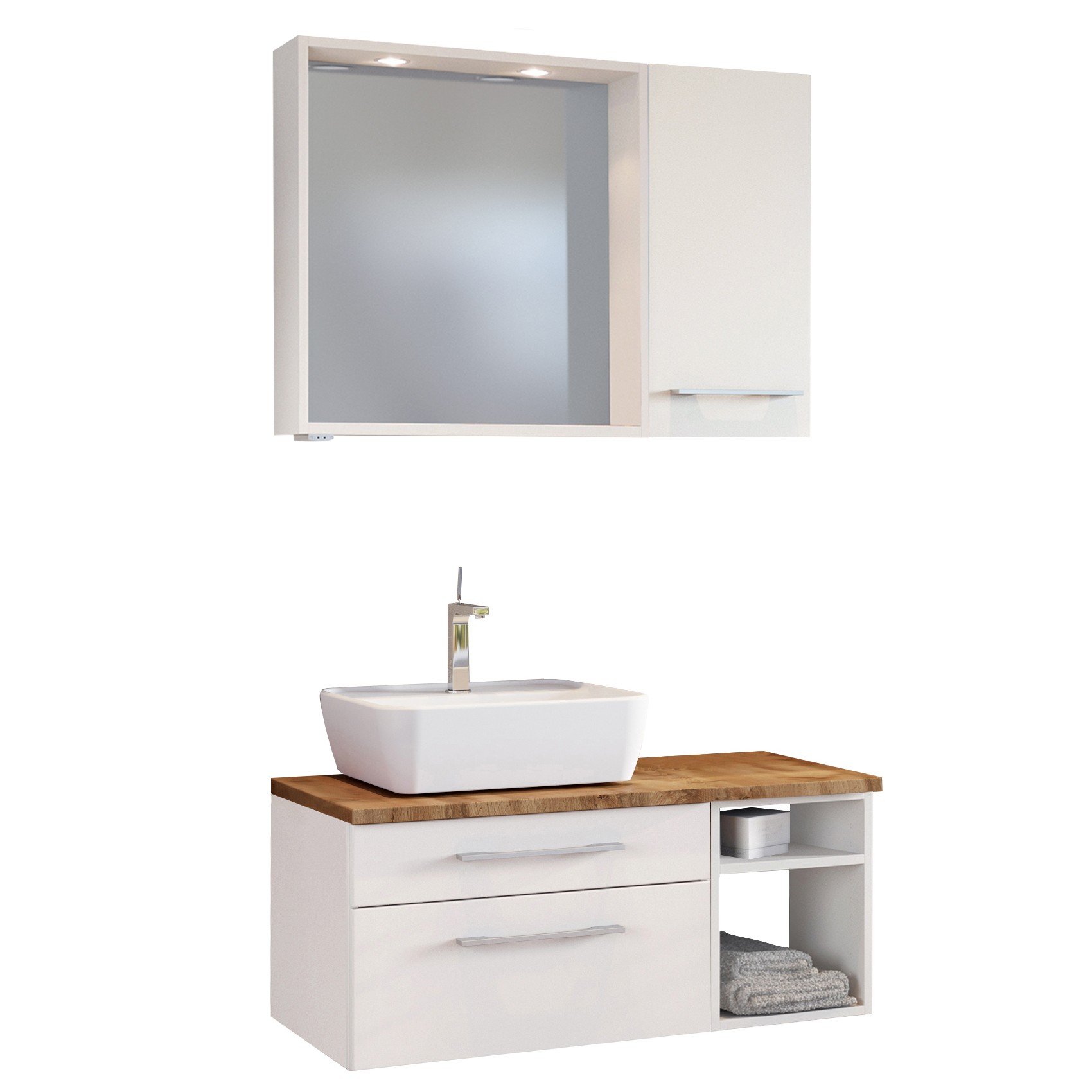 Ensemble salle de bains Dasa 10 gauche - blanc