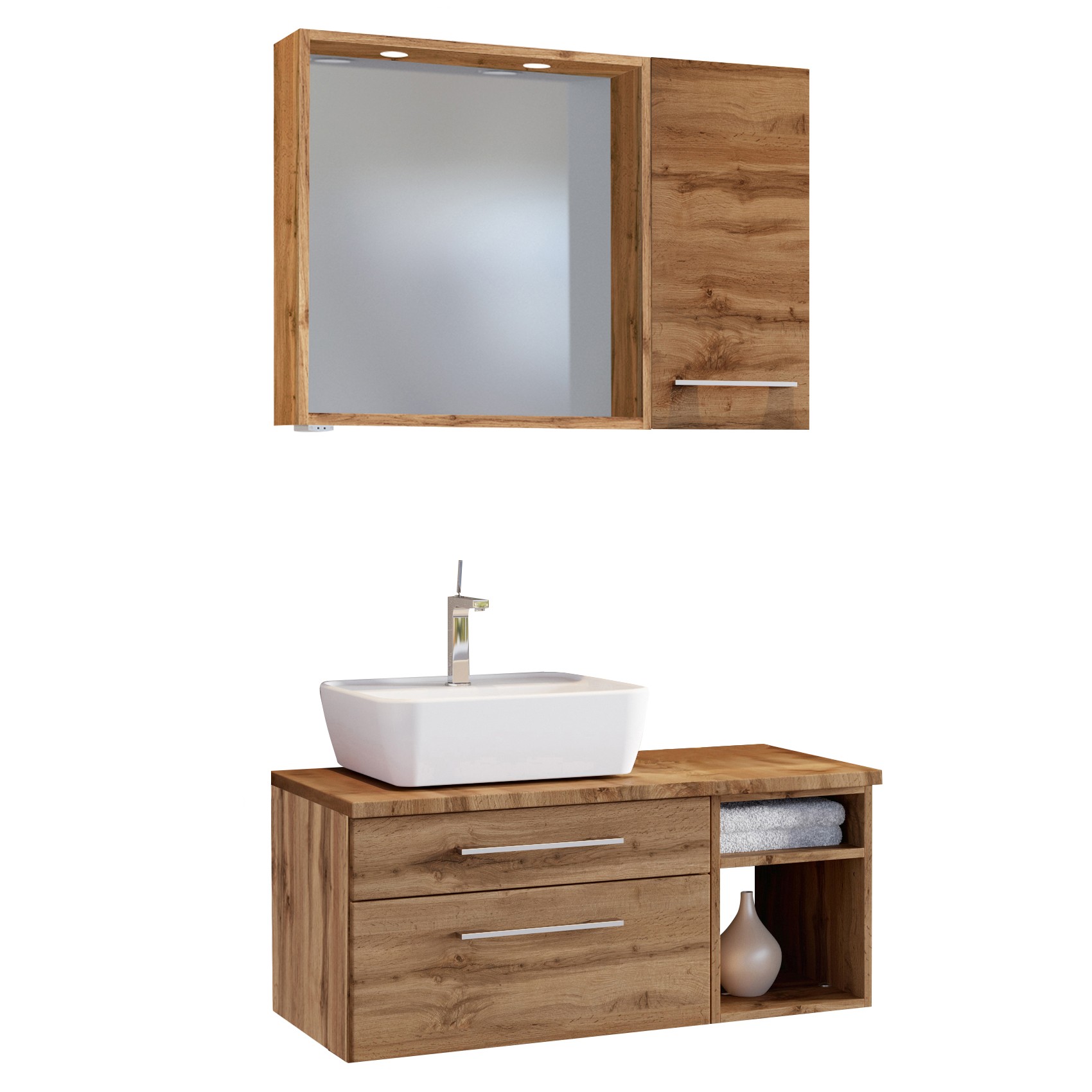 Ensemble salle de bains Dasa 10 gauche - chêne wotan