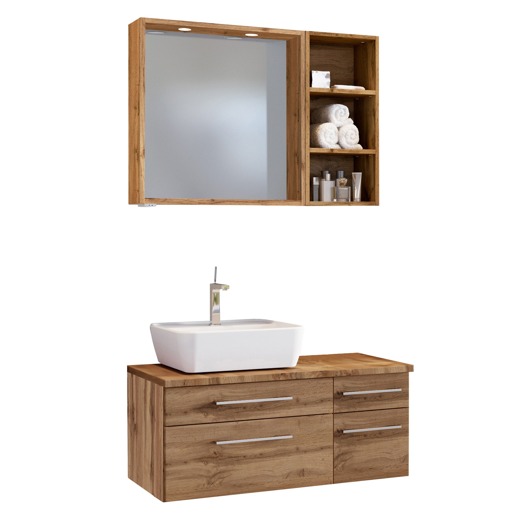Ensemble salle de bains Dasa 11 gauche - chêne wotan