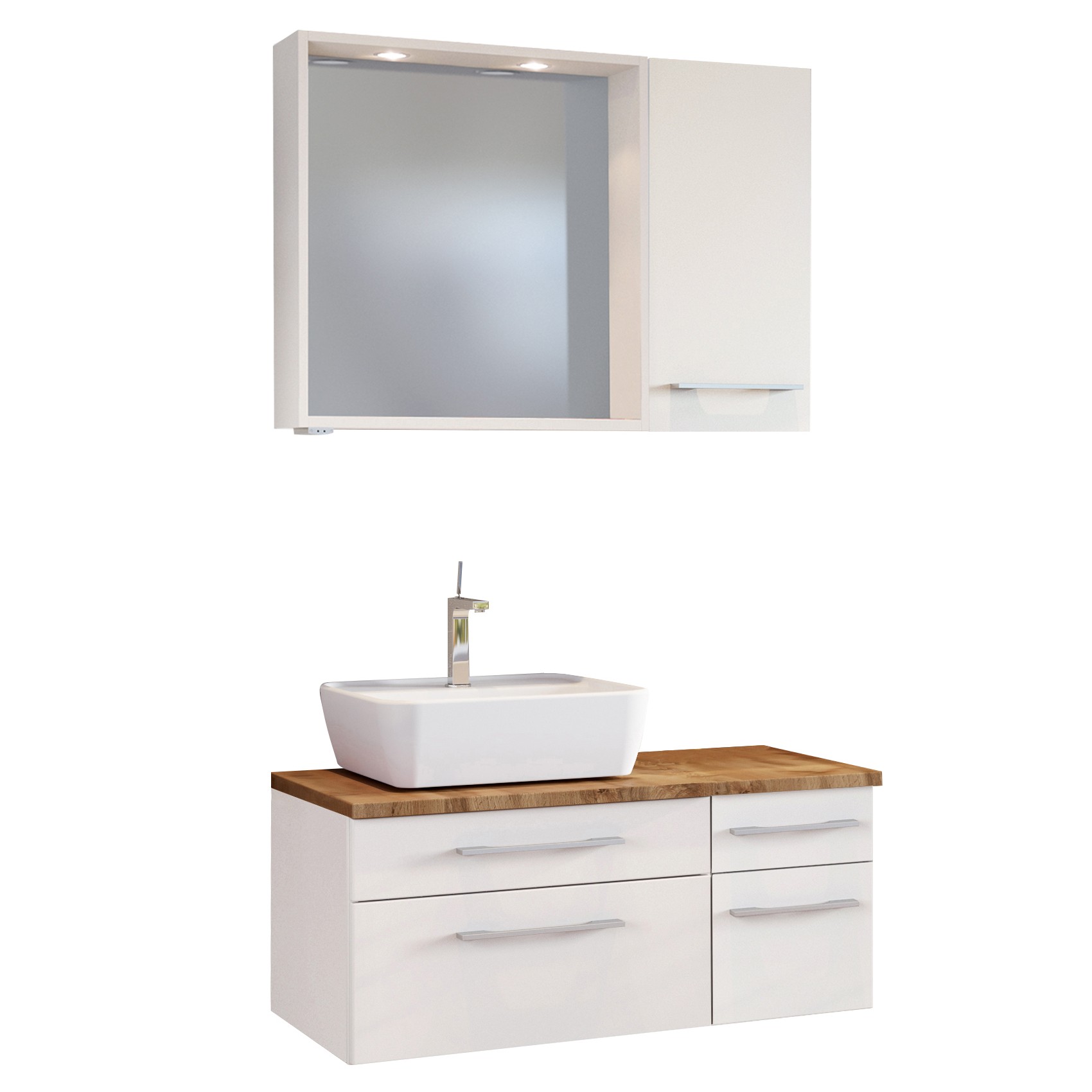 Ensemble salle de bains Dasa 12 gauche - blanc