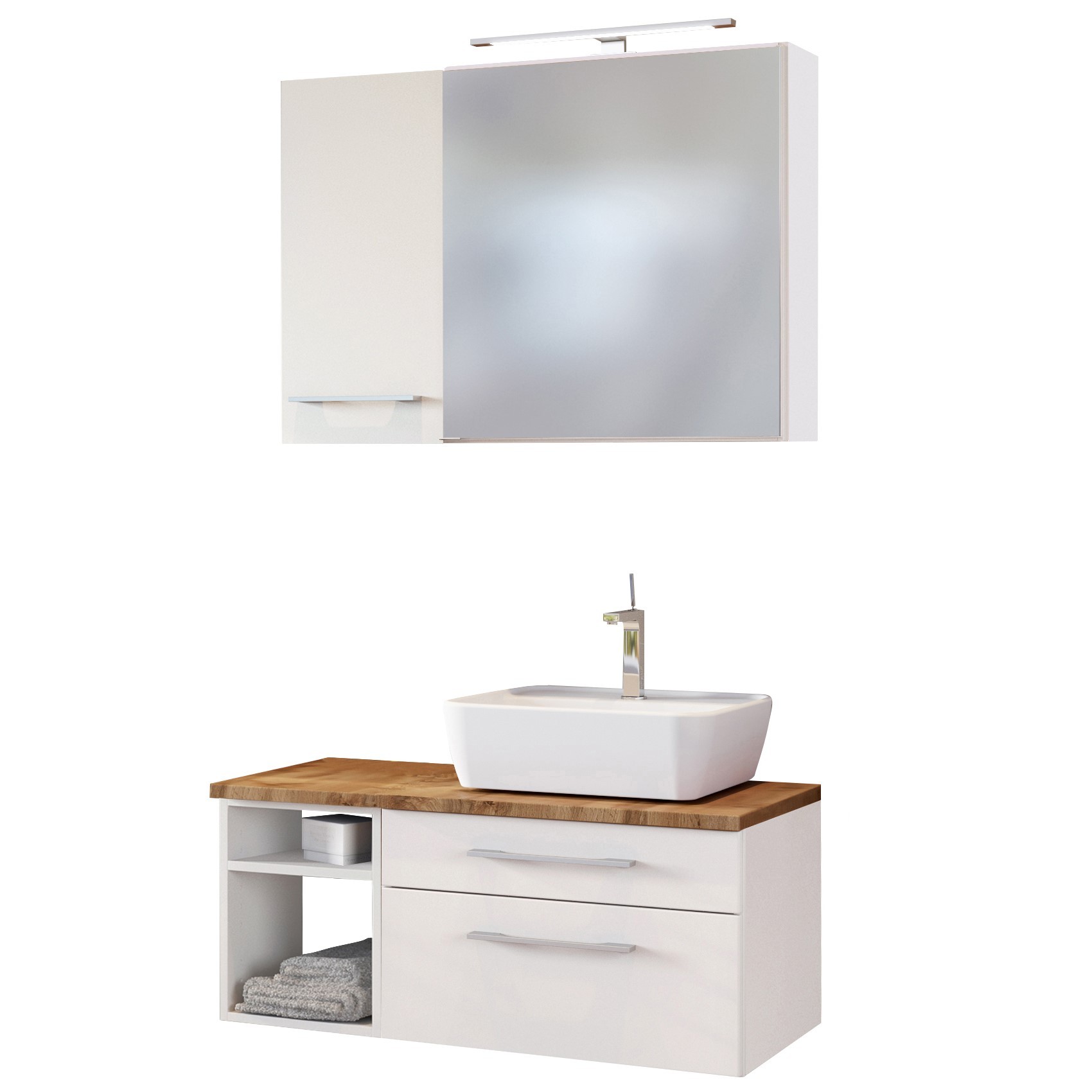Ensemble salle de bains Dasa 14 droite - blanc