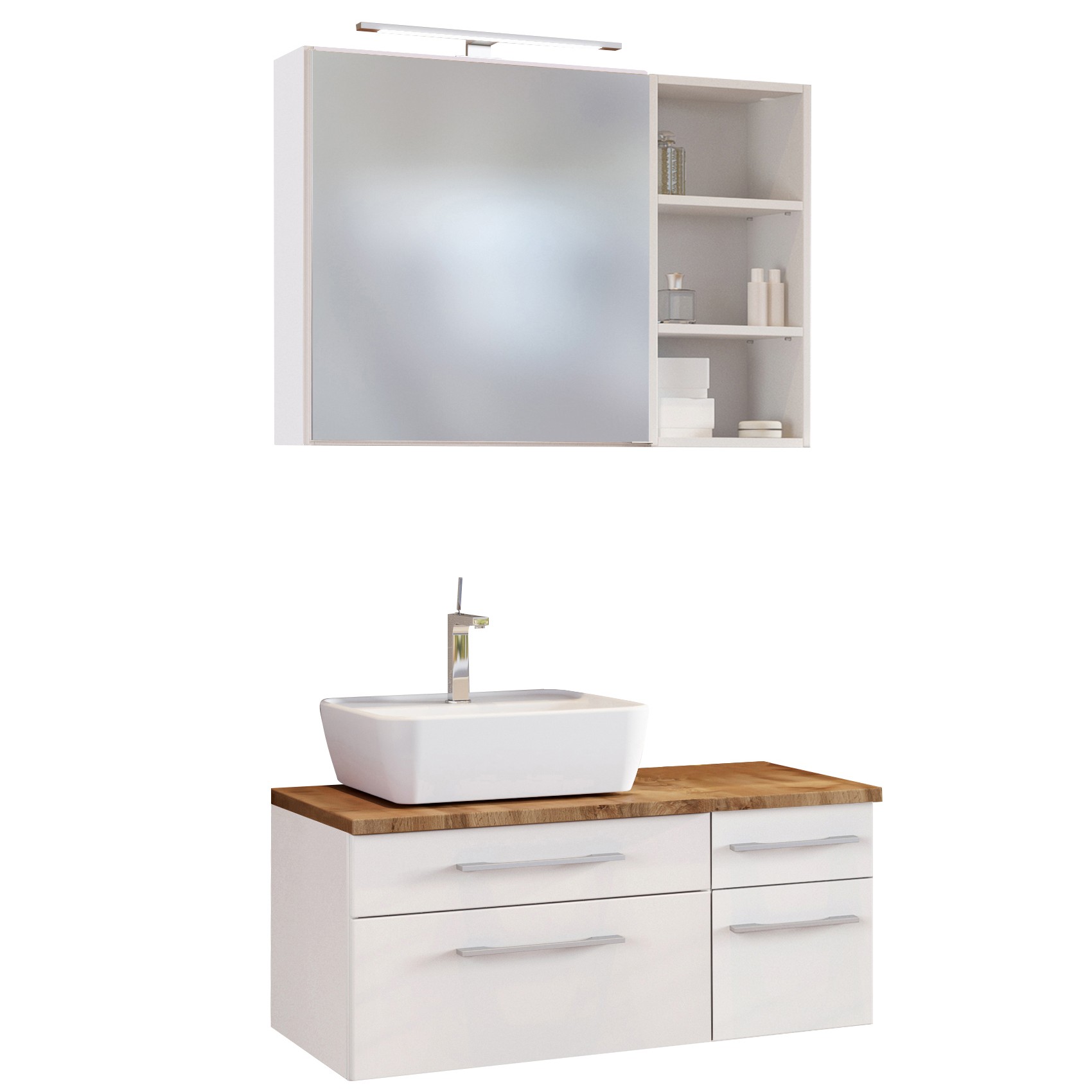 Ensemble salle de bains Dasa 15 gauche - blanc