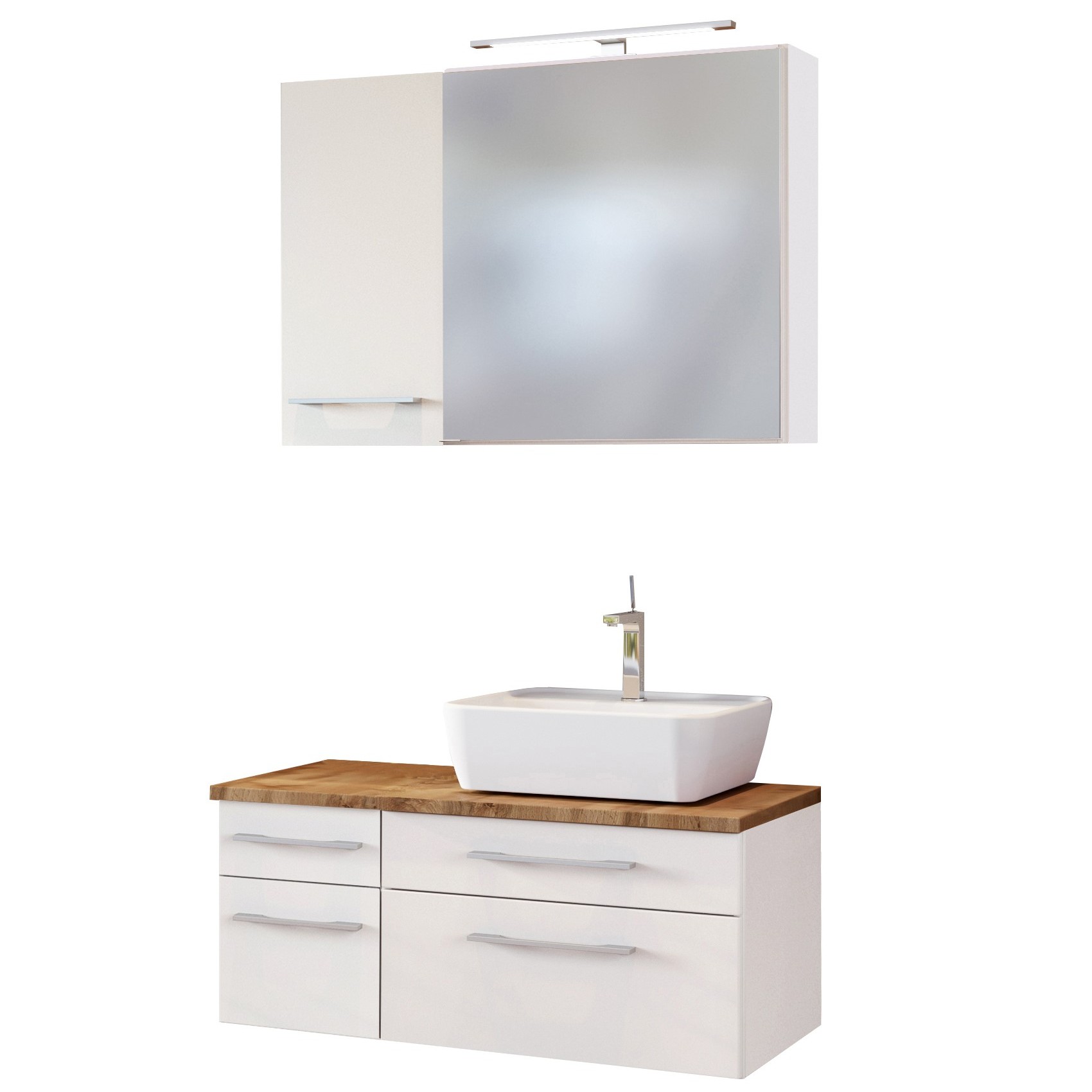 Ensemble salle de bains Dasa 16 droite - blanc