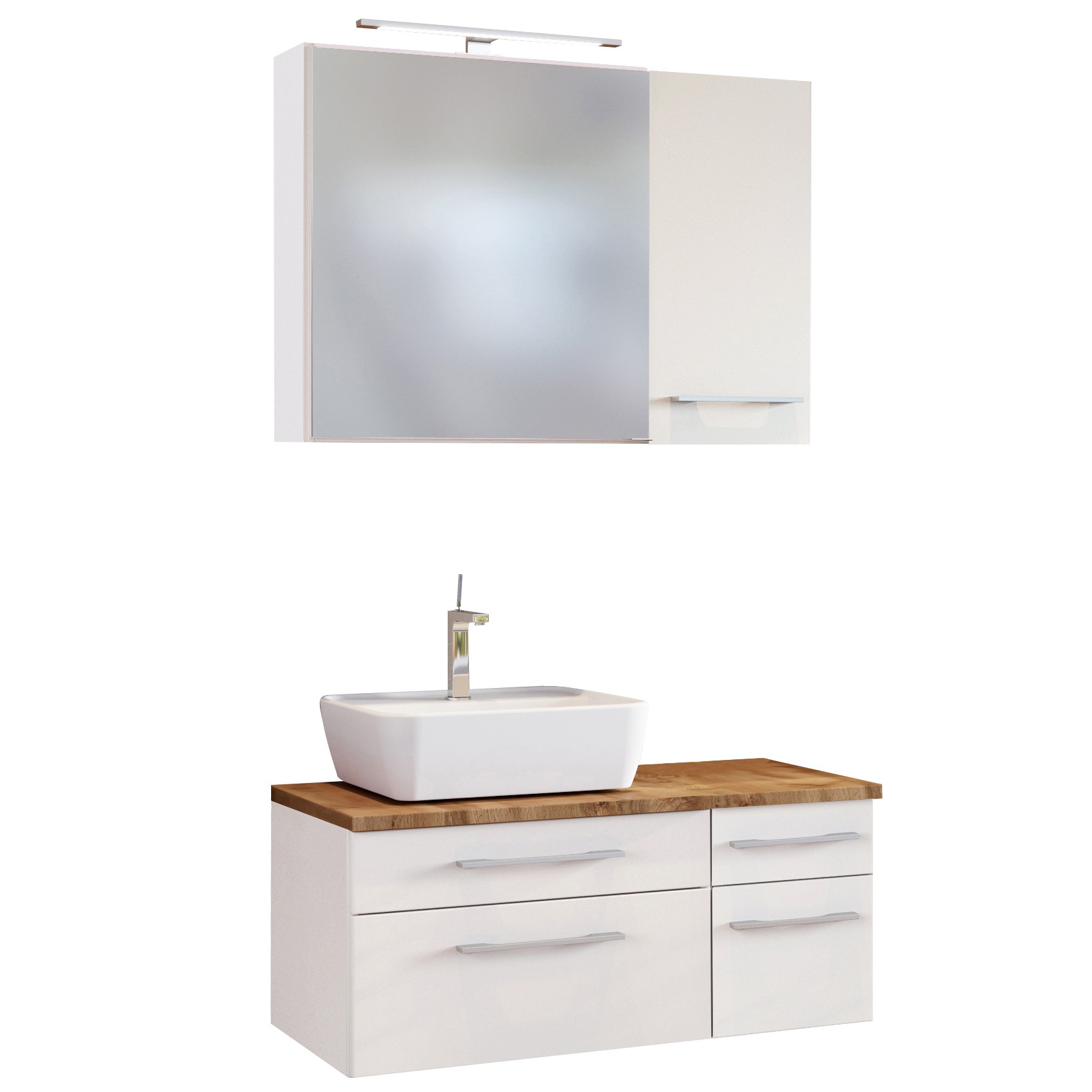 Ensemble salle de bains Dasa 16 gauche - blanc