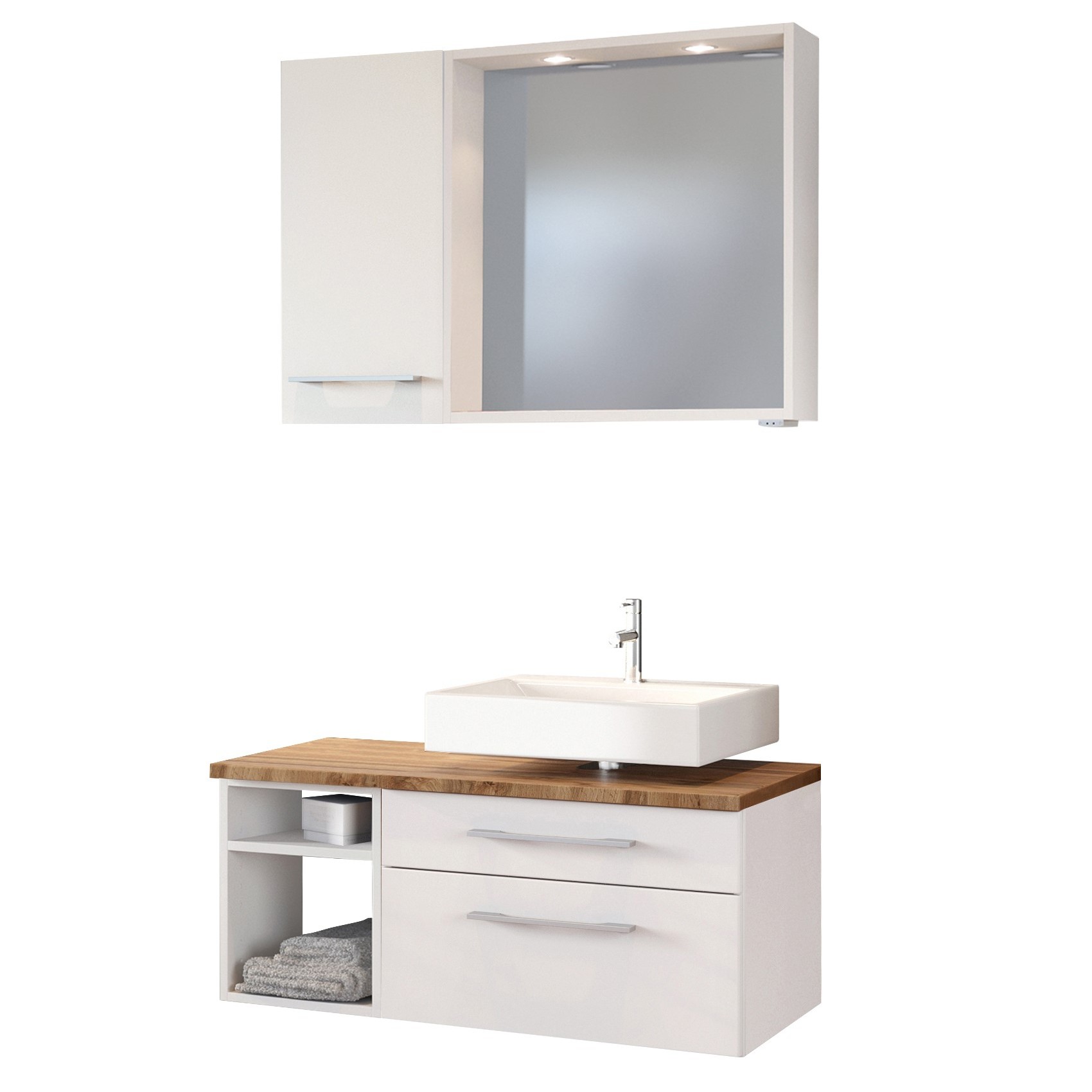 Ensemble salle de bains Dasa 2 droite - blanc