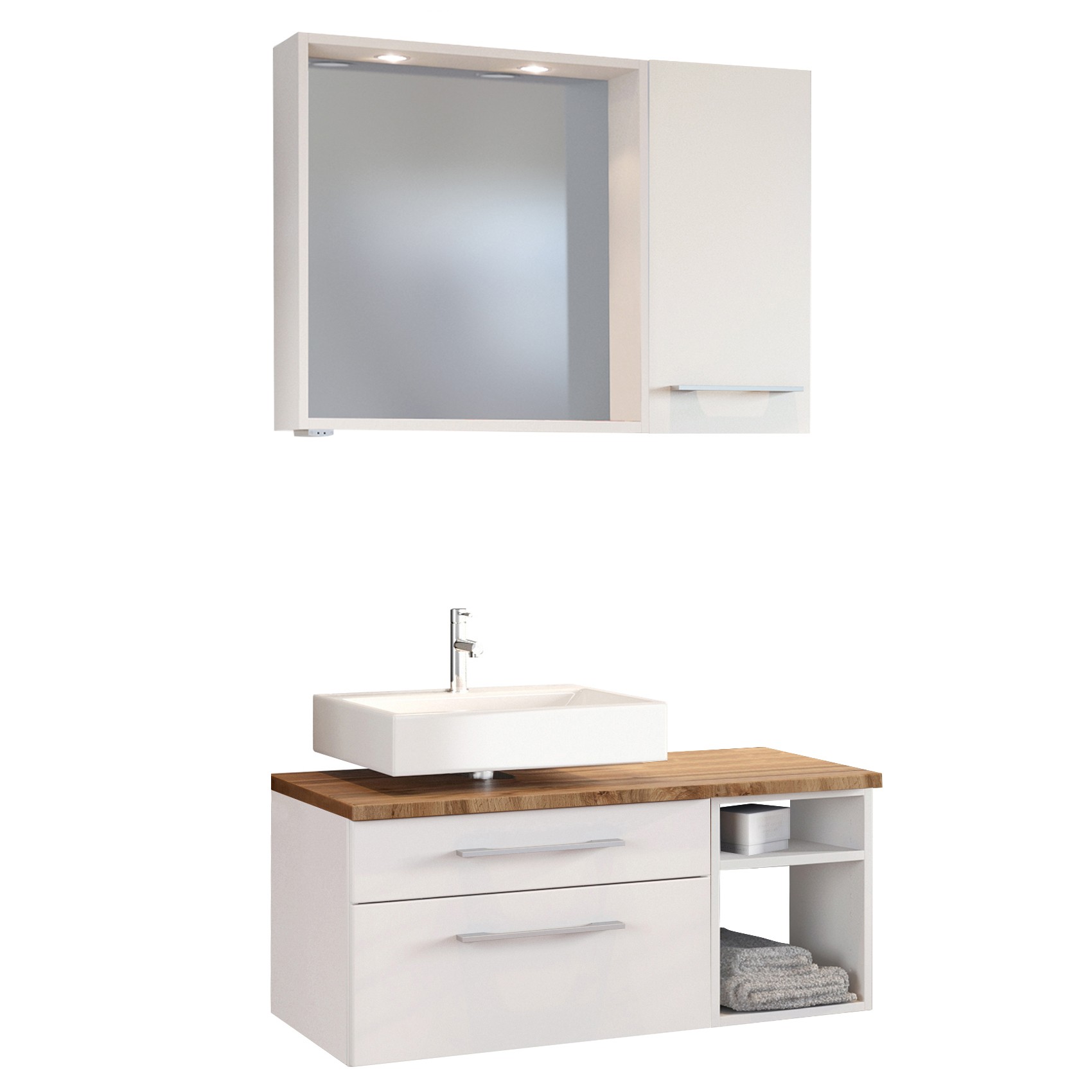 Ensemble salle de bains Dasa 2 gauche - blanc