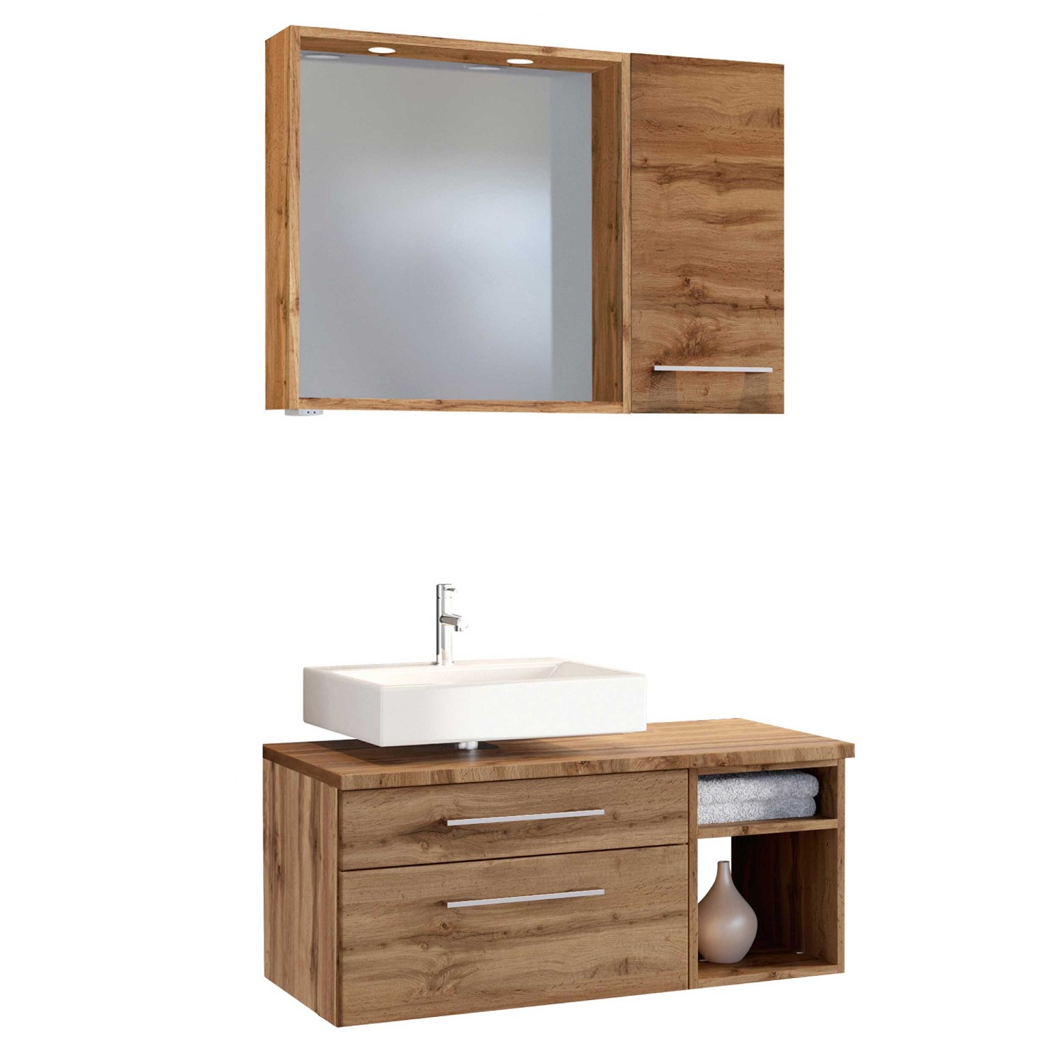 Ensemble salle de bains Dasa 2 gauche - chêne wotan