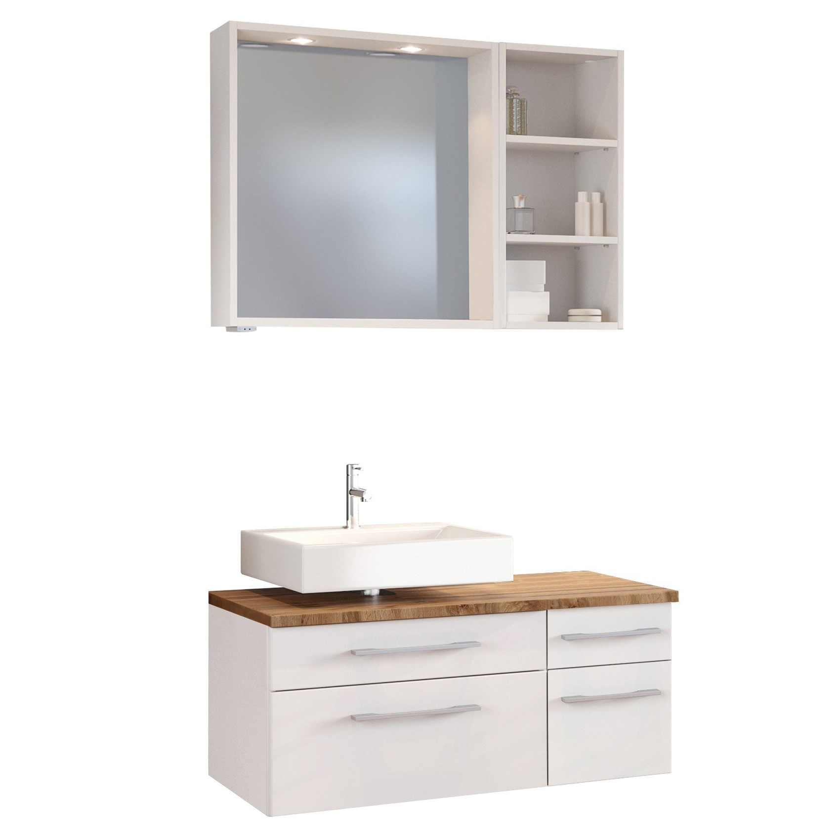 Ensemble salle de bains Dasa 3 gauche - blanc