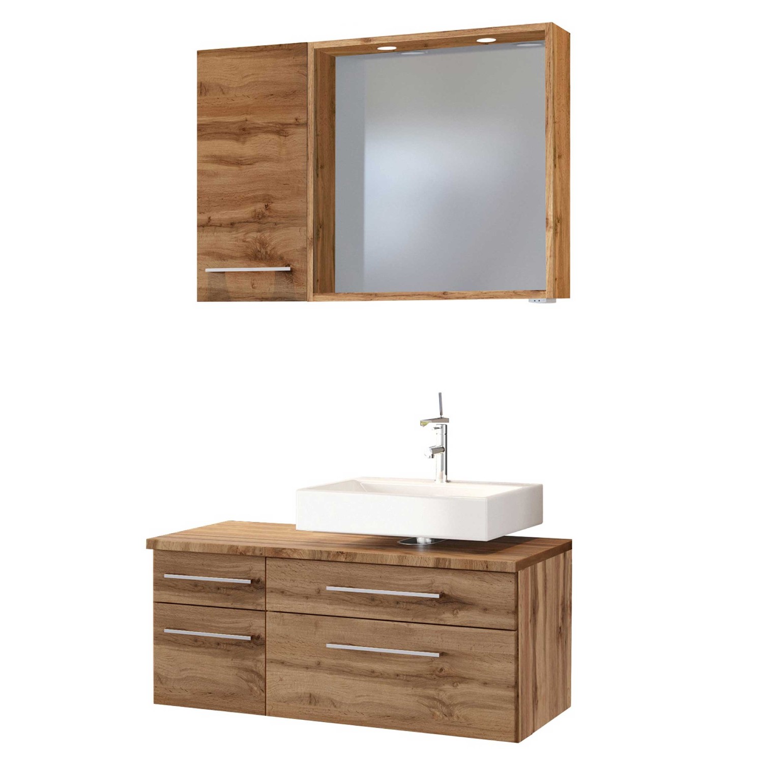 Ensemble salle de bains Dasa 4 droite - chêne wotan