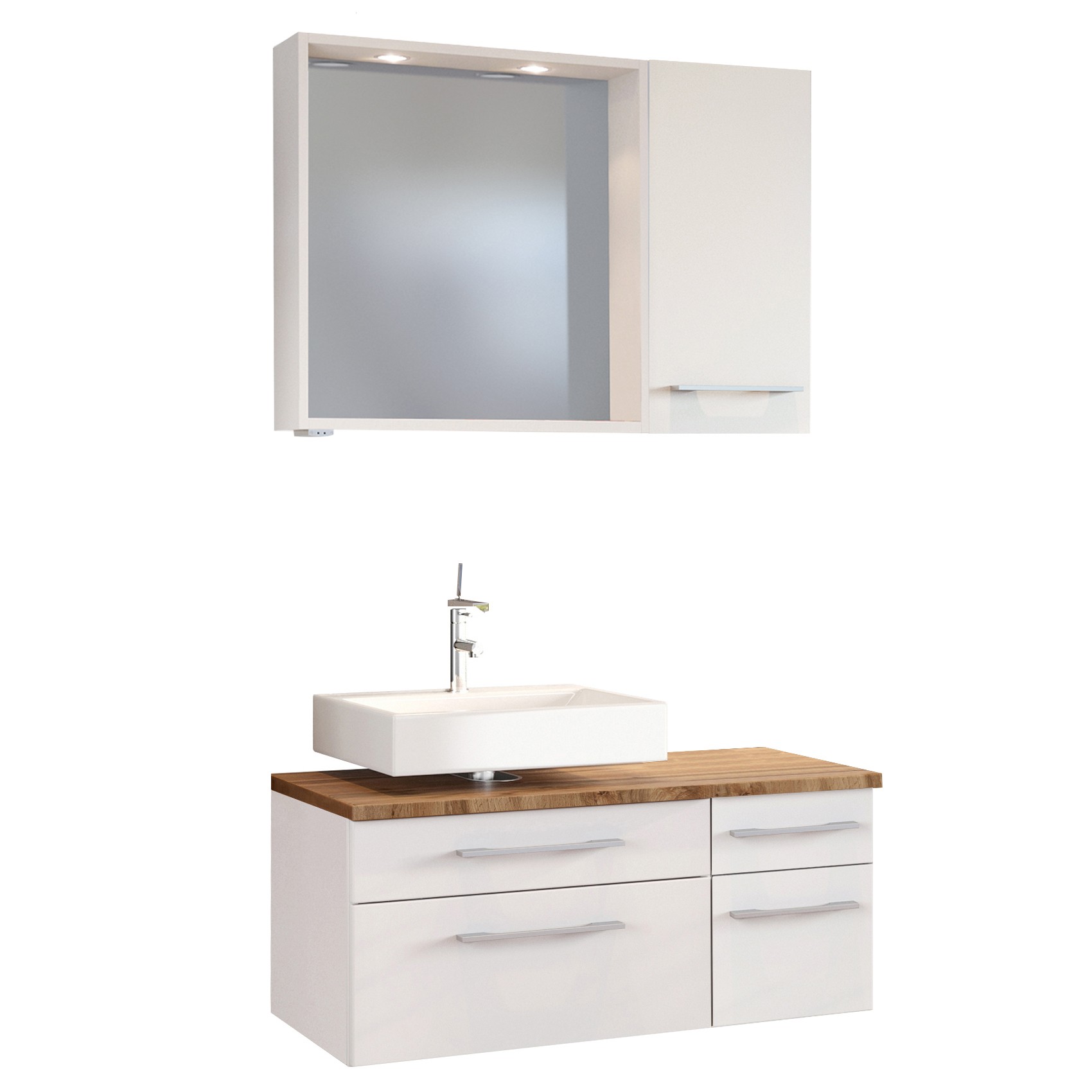 Ensemble salle de bains Dasa 4 gauche - blanc