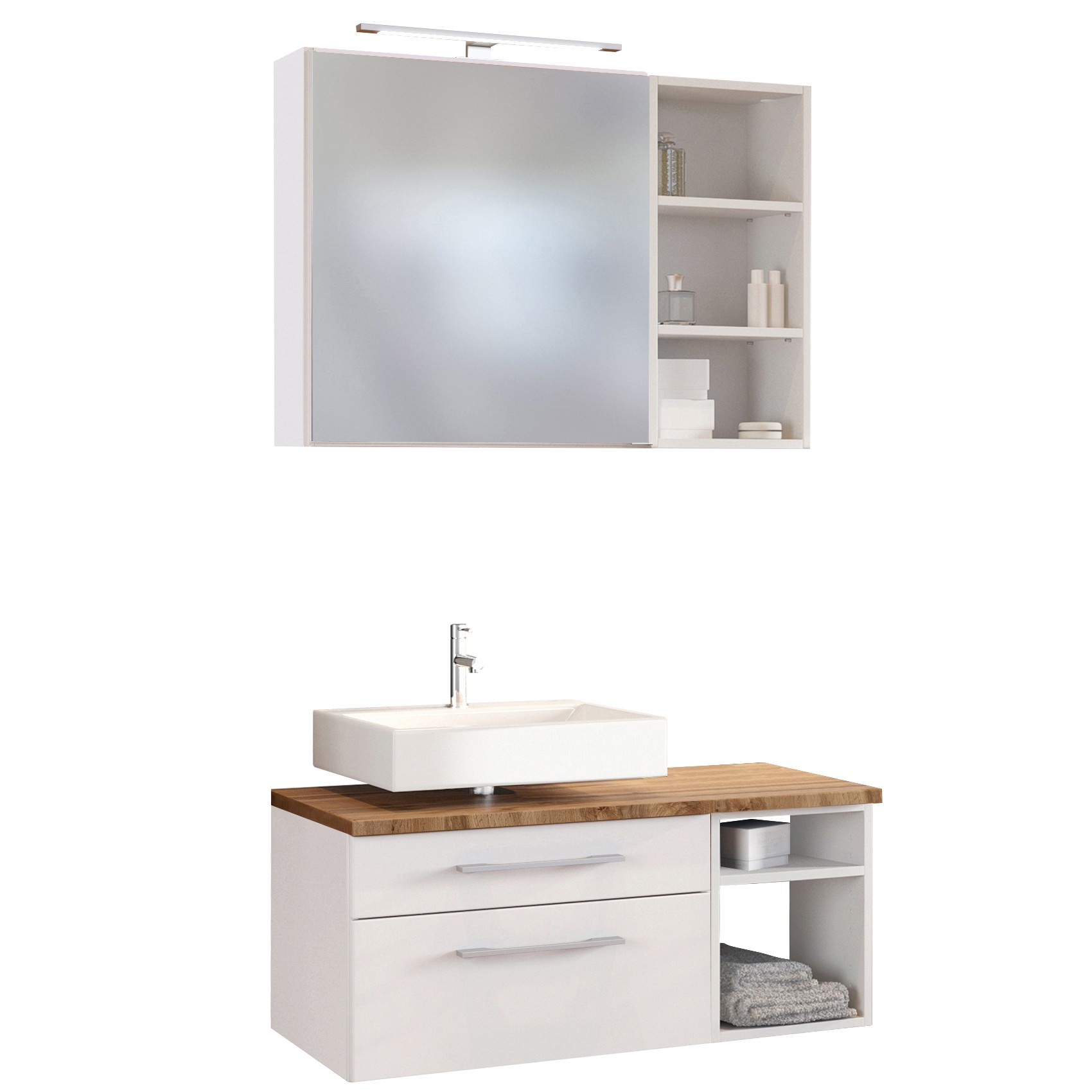 Ensemble salle de bains Dasa 5 gauche - blanc