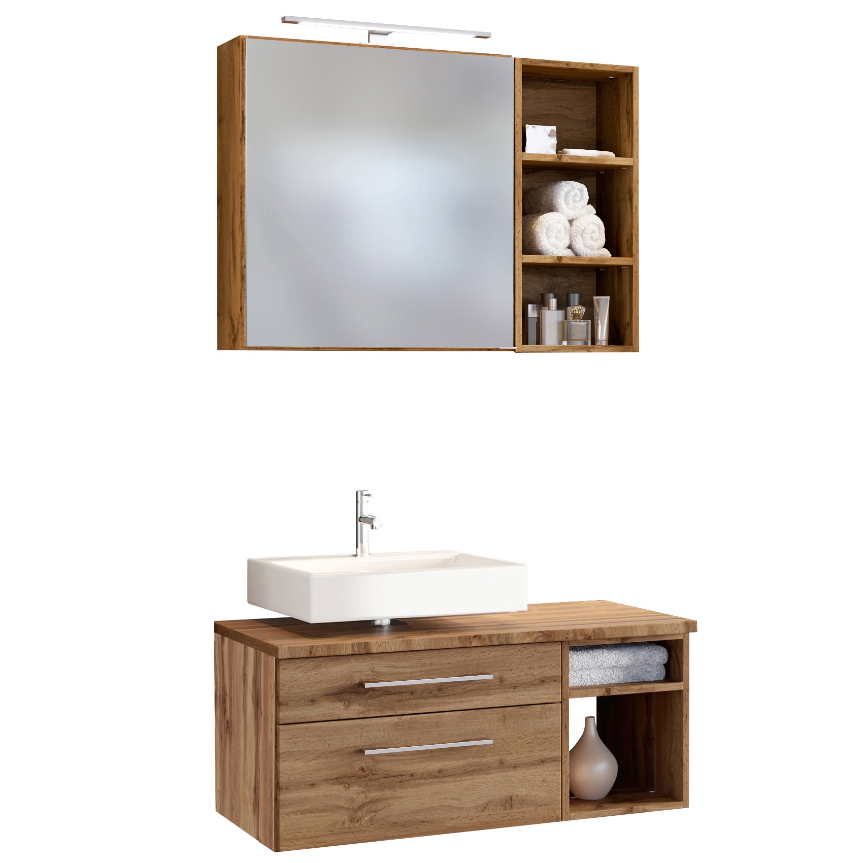 Ensemble salle de bains Dasa 5 gauche - chêne wotan