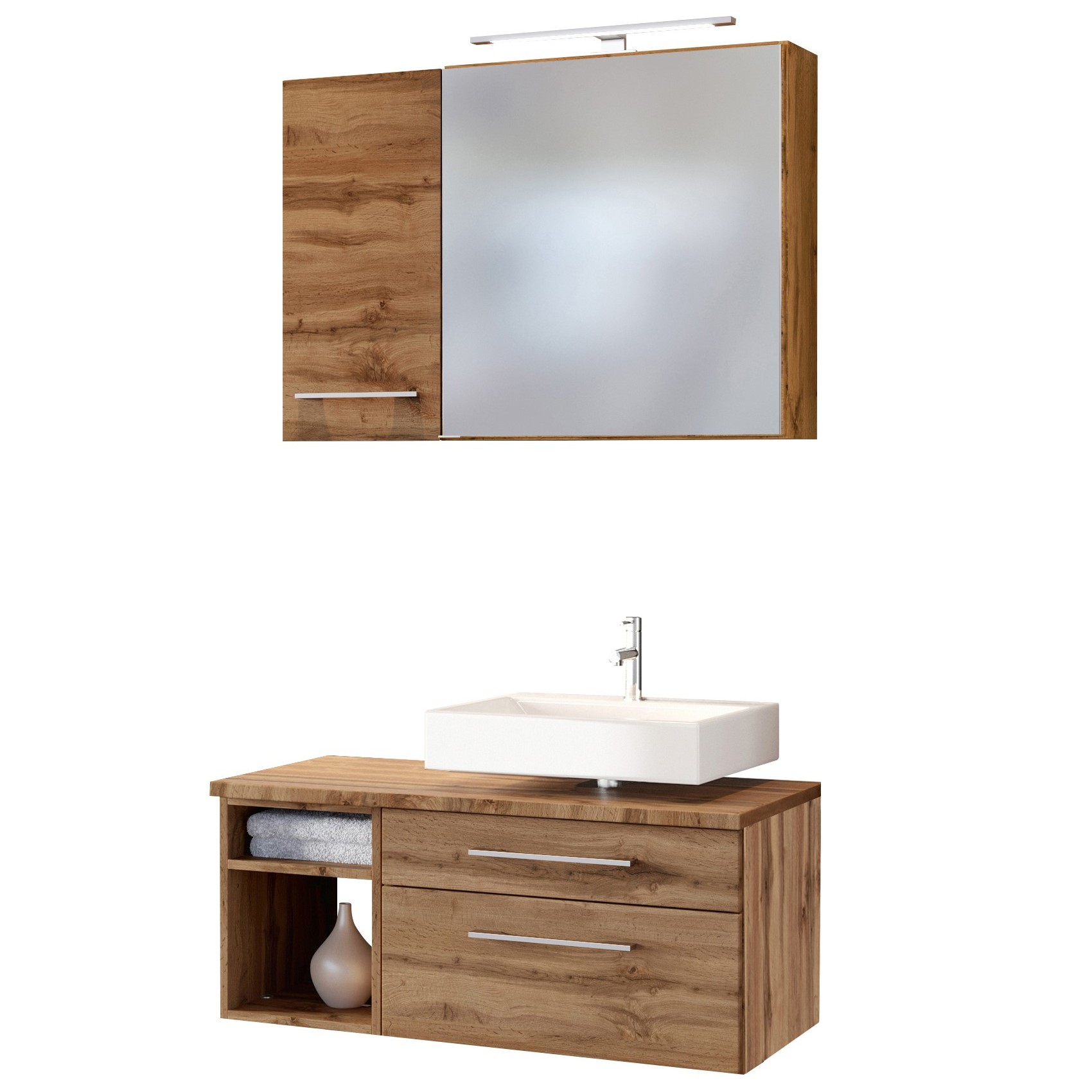 Ensemble salle de bains Dasa 6 droite - chêne wotan