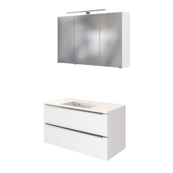 Ensemble salle de bains Hansen 2 100cm - blanc - Image 2