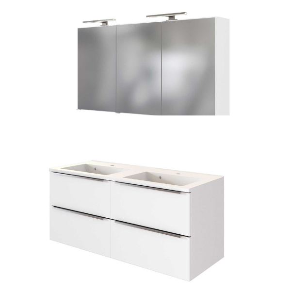 Ensemble salle de bains Hansen 3 120cm - blanc - Image 2