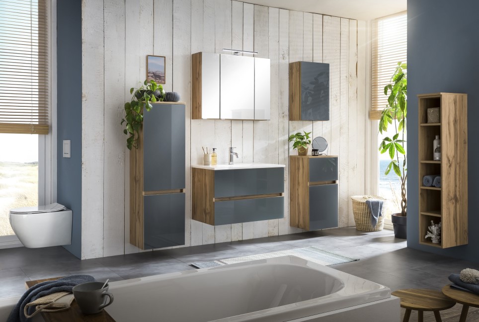 Ensemble salle de bains Helina 2 3 pièces - chêne/gris - Image 2