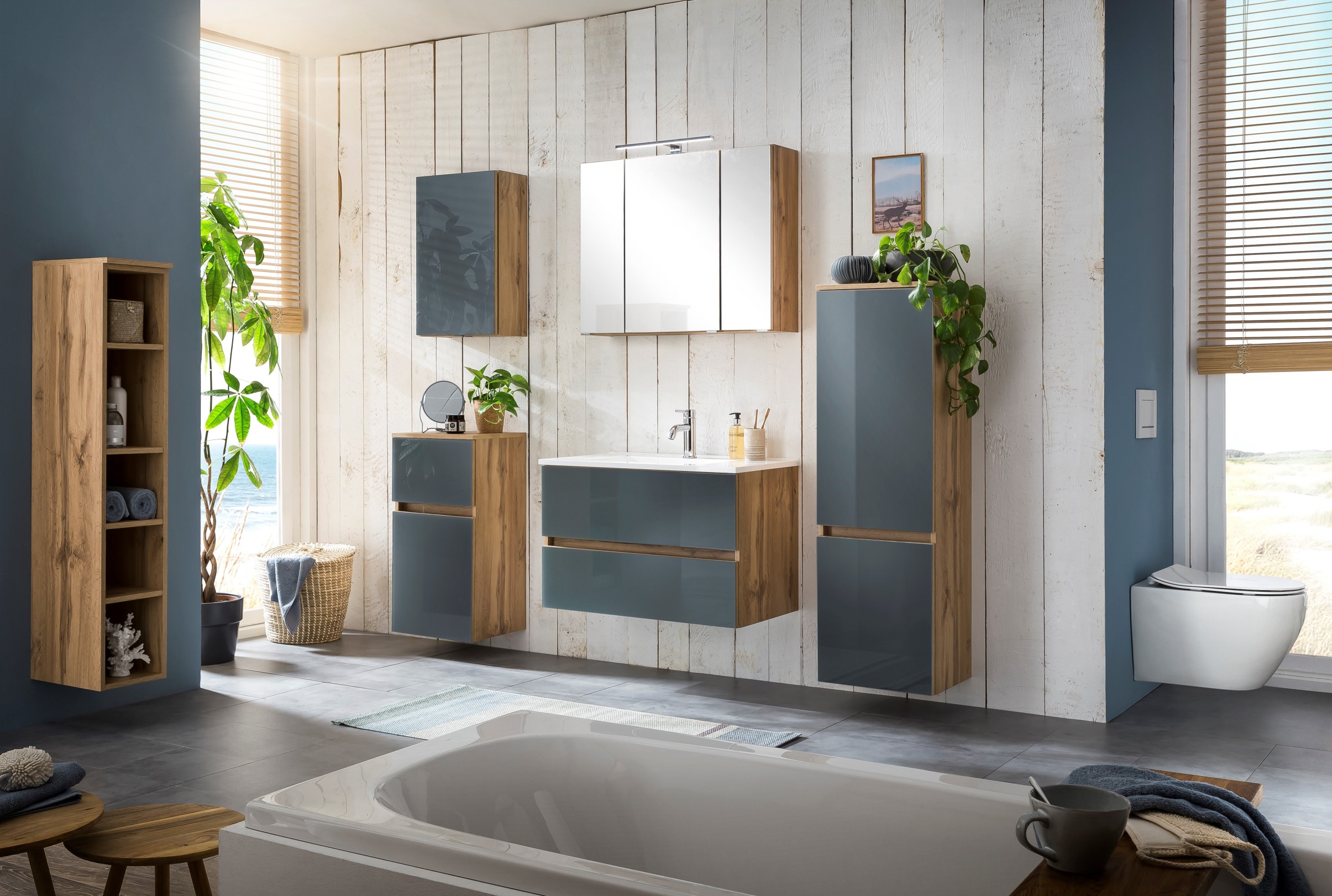 Ensemble salle de bains Helina 4 5 pièces - chêne/gris - Image 2