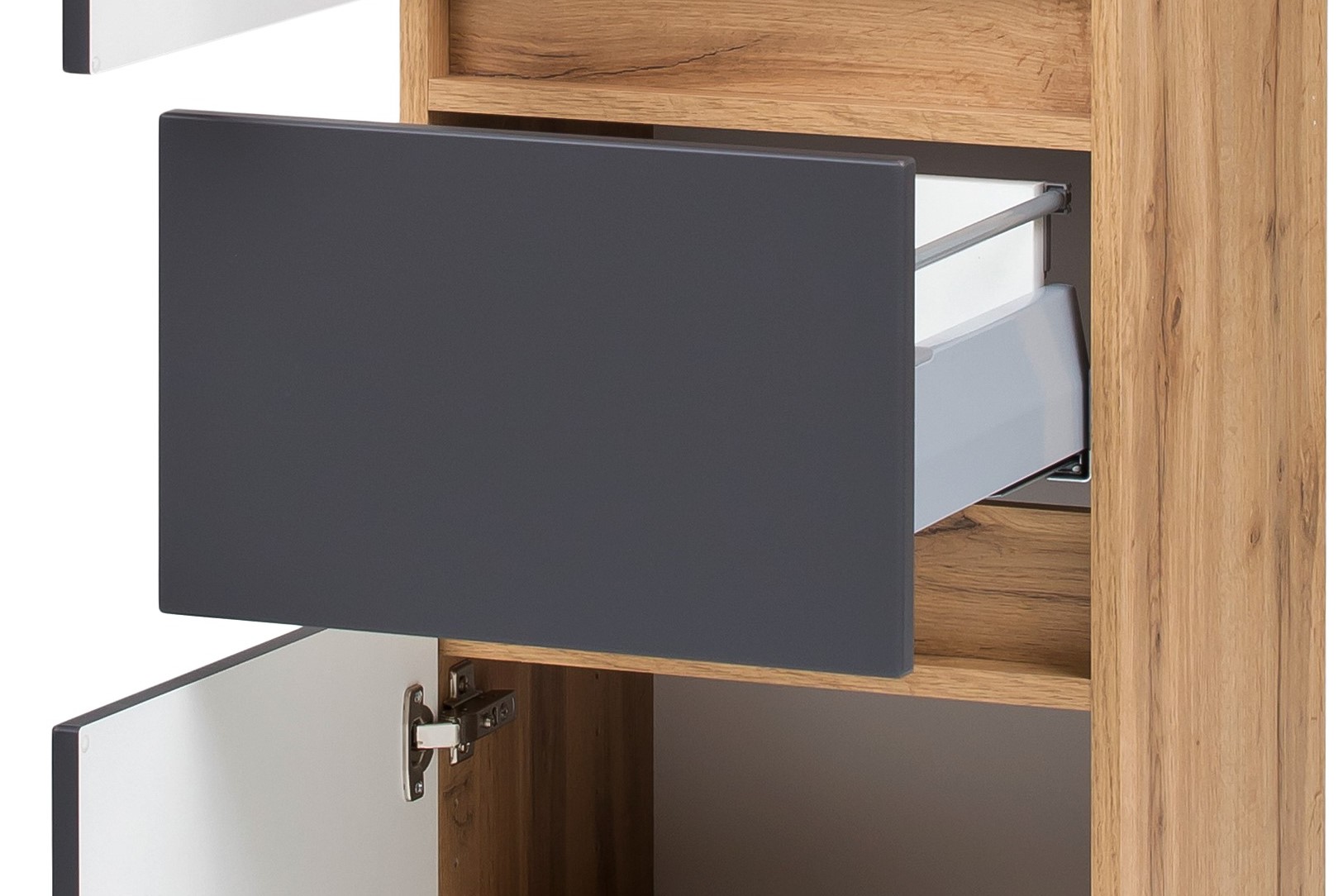 Ensemble salle de bains Kornel 10 à 4 pièces avec vasque grise - chêne/gris mat - Image 6