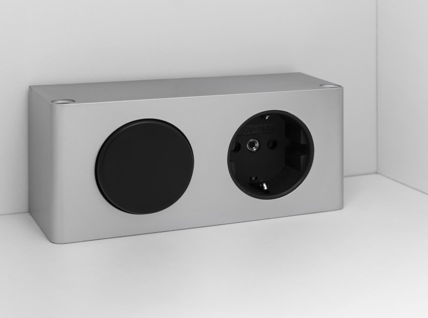 Ensemble salle de bains Kornel 3 à 3 pièces avec vasque blanche - gris graphite/chêne - Image 2