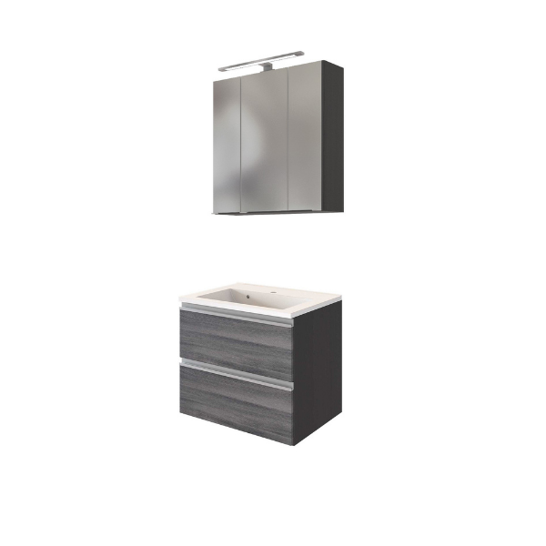 Ensemble salle de bains Lotuk 1 60 cm - gris - Image 4