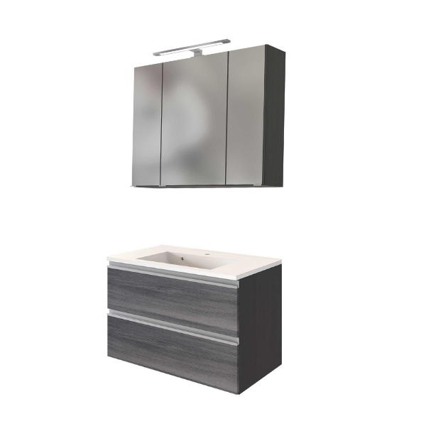 Ensemble salle de bains Lotuk 2 80 cm - gris - Image 4