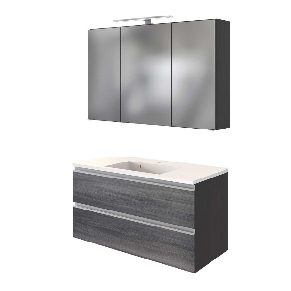 Ensemble salle de bains Lotuk 3 100cm - gris - Image 2
