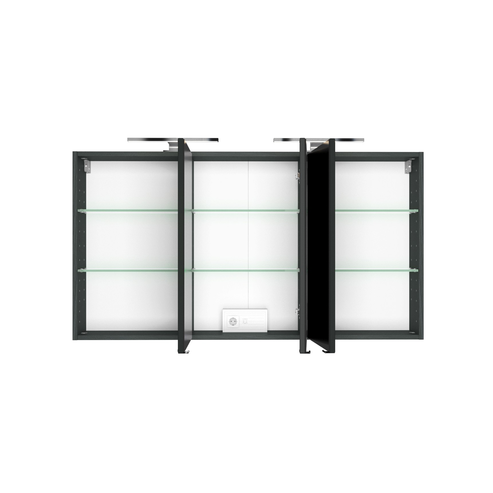 Ensemble salle de bains Luna 2 pièces 120cm - graphite/chêne - Image 12