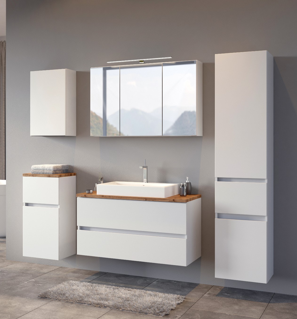 Ensemble salle de bains Pisca 1 - blanc - Image 6