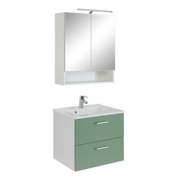 Ensemble Salle de bains Ricca 2 - blanc/vert