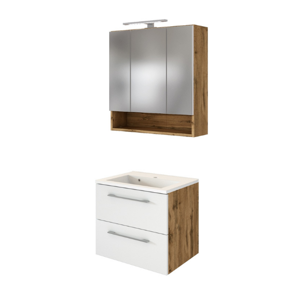 Ensemble salle de bains Sefa 1 - chêne/blanc - Image 4