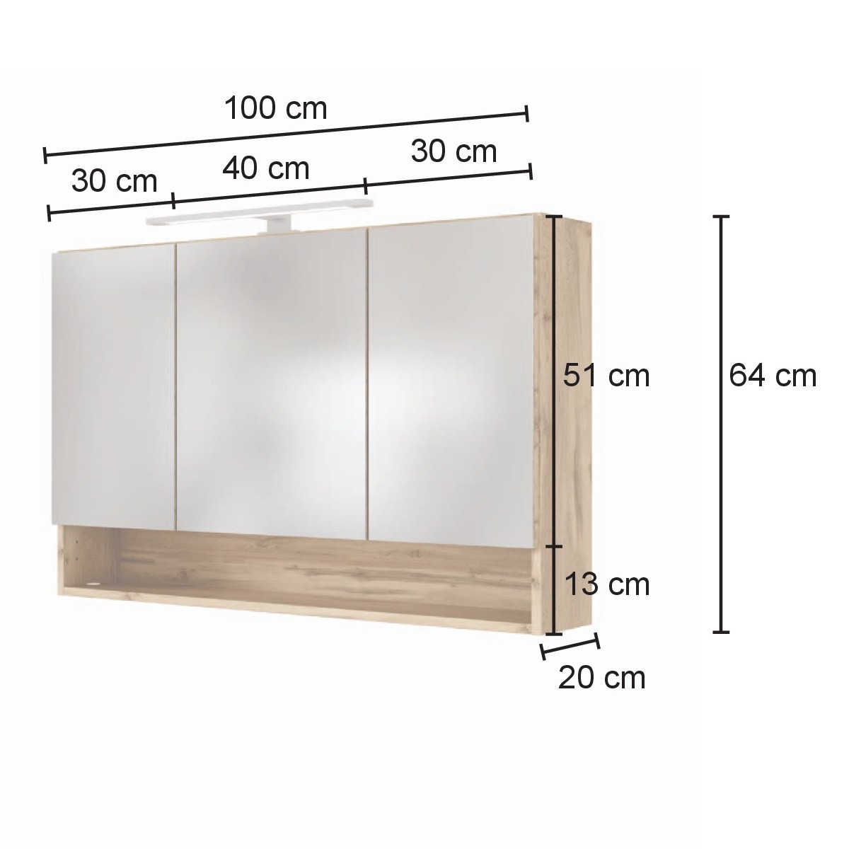 Ensemble salle de bains Sefa 2 - chêne/blanc - Image 2