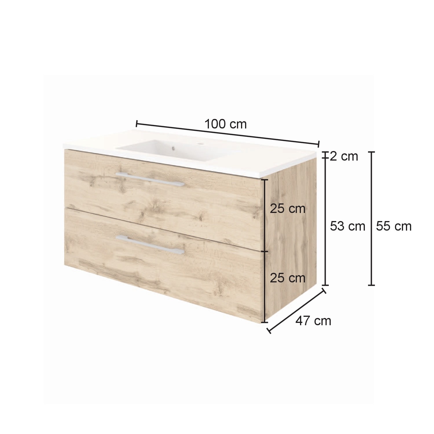 Ensemble salle de bains Sefa 4 - chêne wotan - Image 3