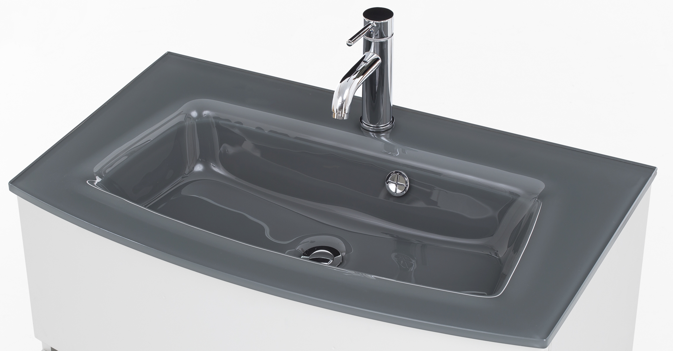 Ensemble salle de bains Stivan 2 pièces avec vasque grise - blanc - Image 10