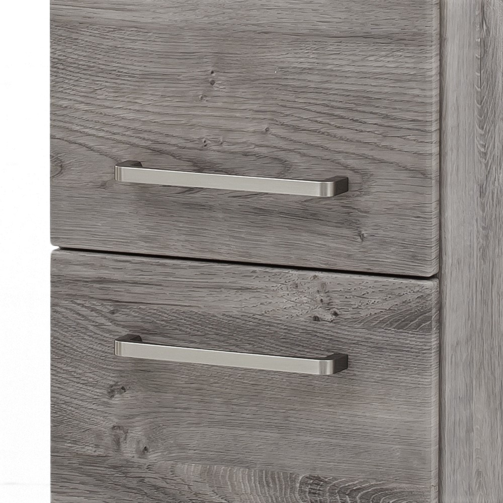 Ensemble salle de bains Stivan 3 pièces avec vasque grise - chêne gris - Image 10