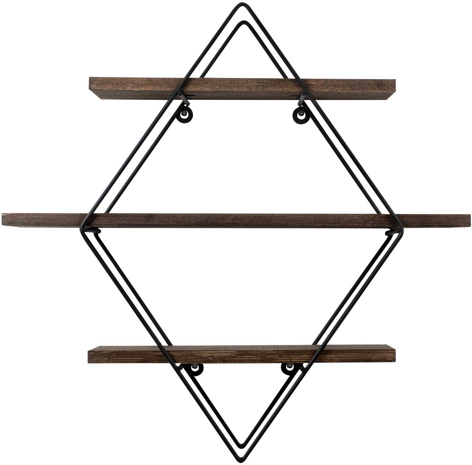 Erysimum Étagère murale | 100 % bois d'épicéa | Noir, noyer - Image 4