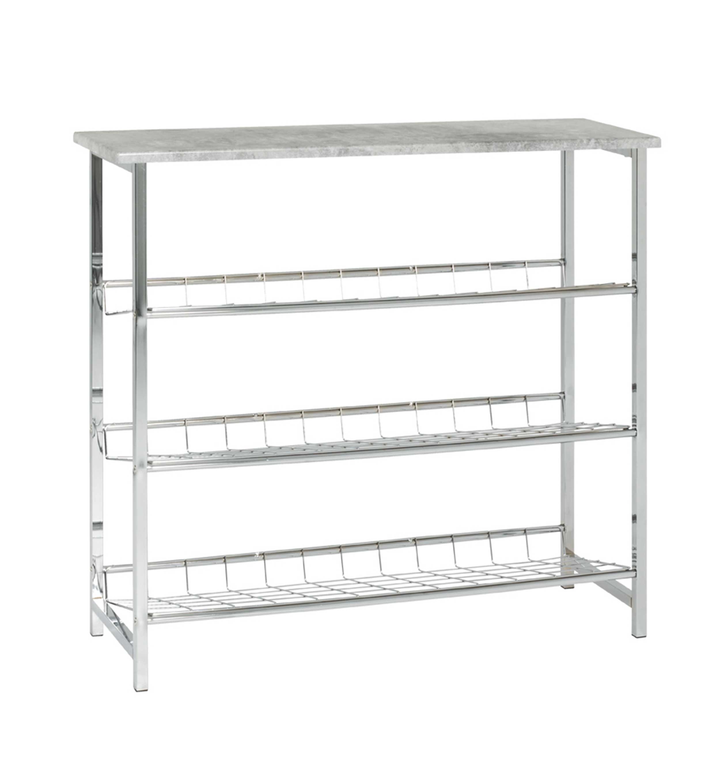 Étagère à chaussures Havu 86cm, 4 étagères - décor en béton - Image 2