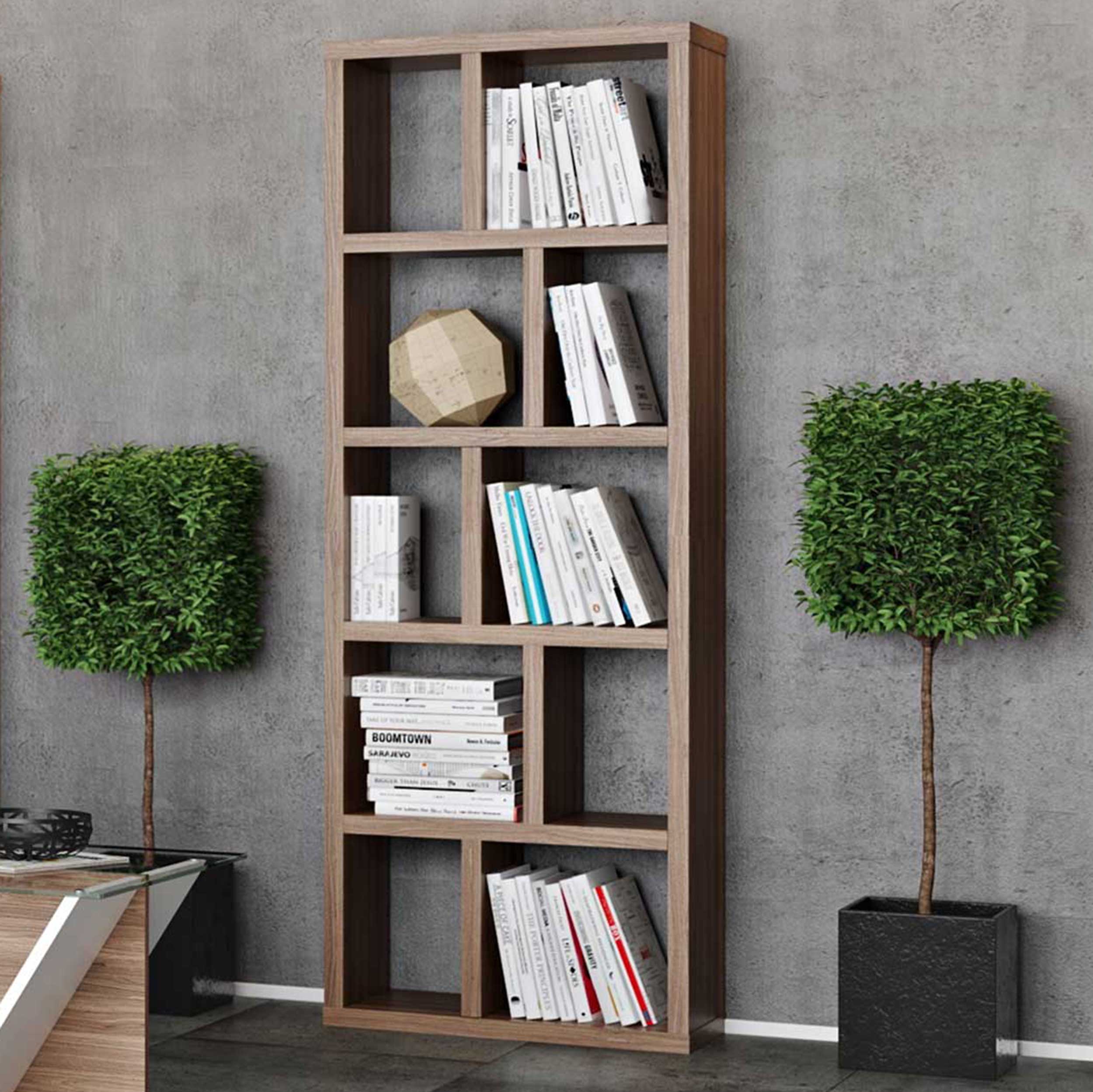 Etagère Berkeley 70 cm 5 niveaux - placage noyer