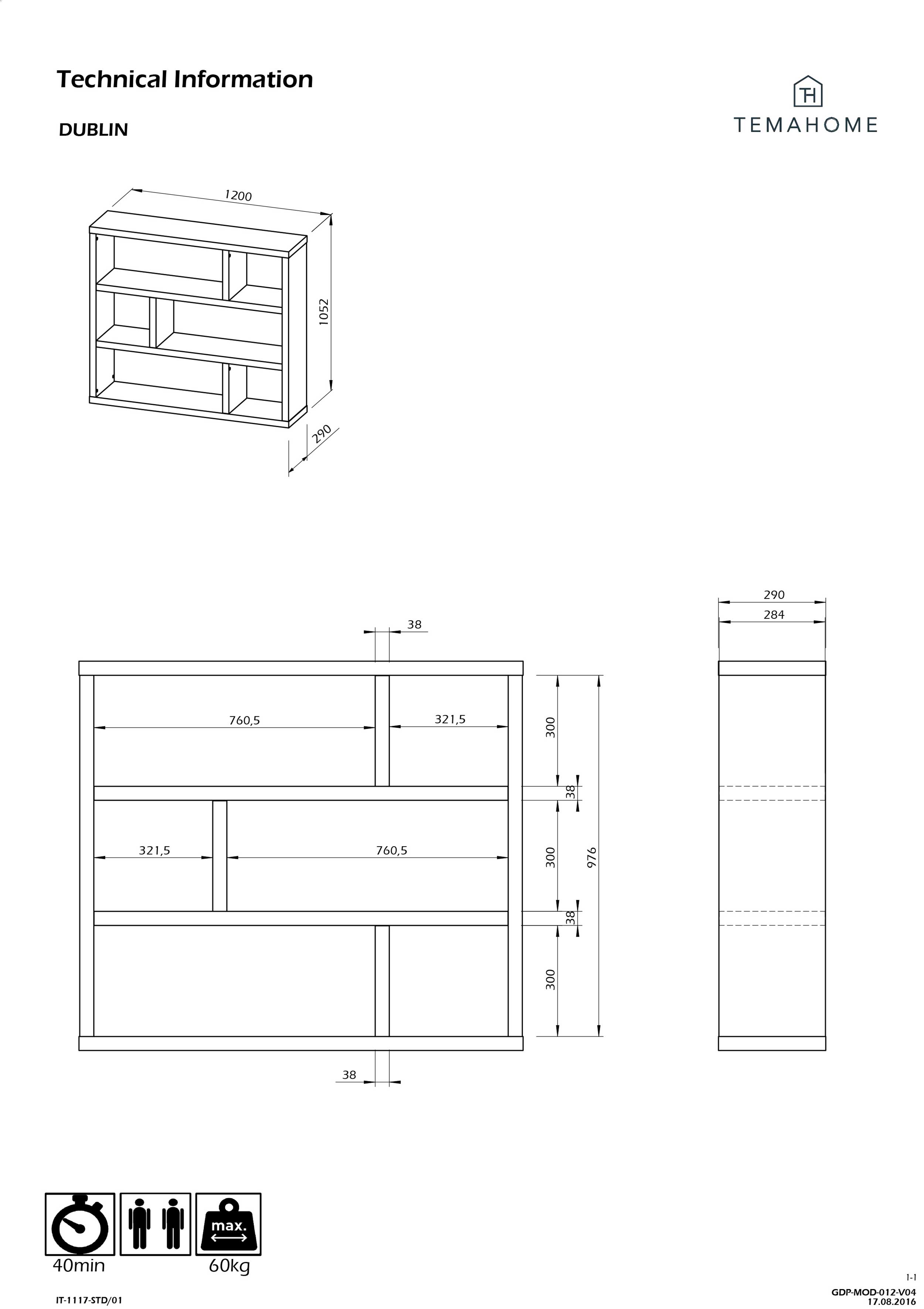 Etagère Dali basse - béton - Image 2