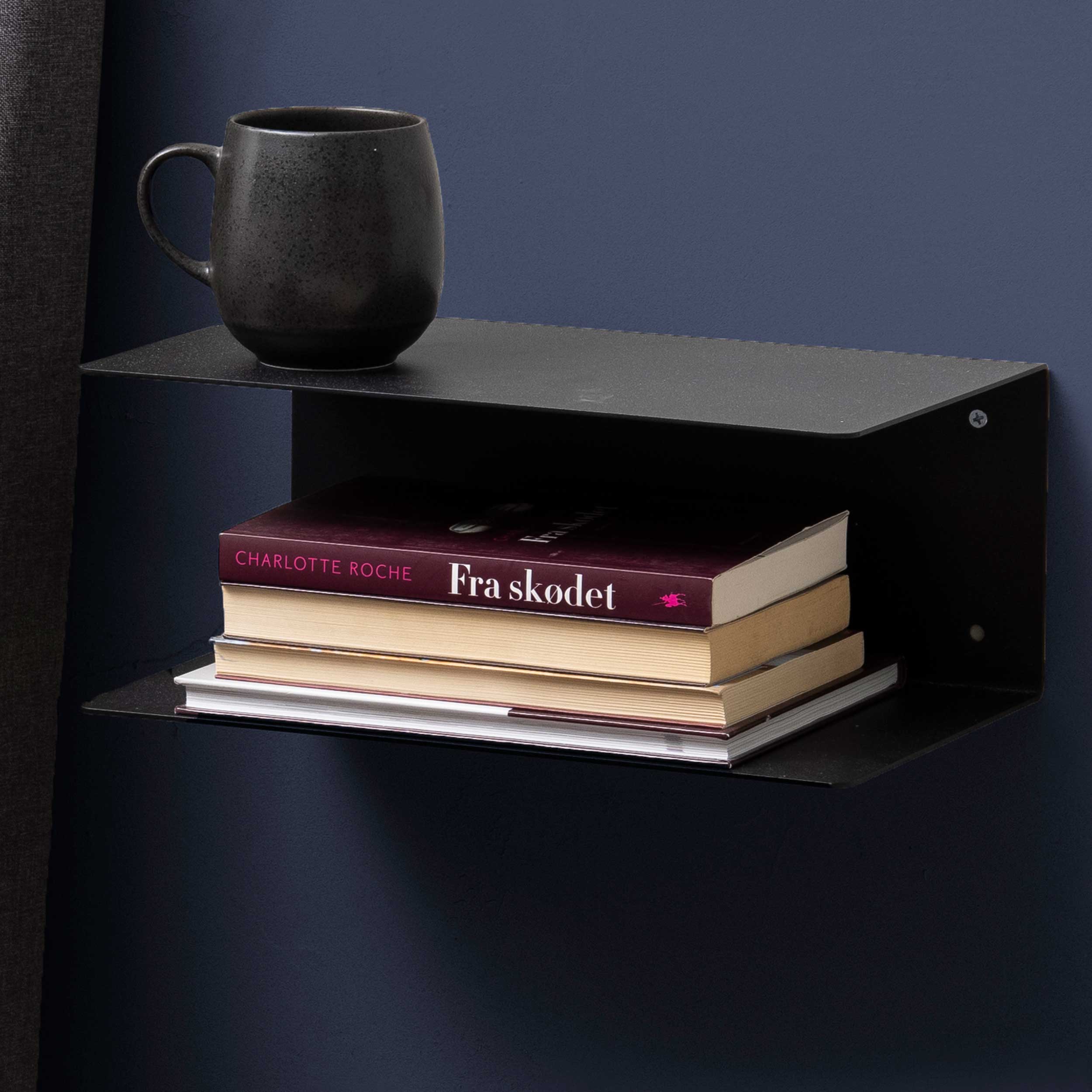 Étagère de rangement Jolie 2 planches - noir