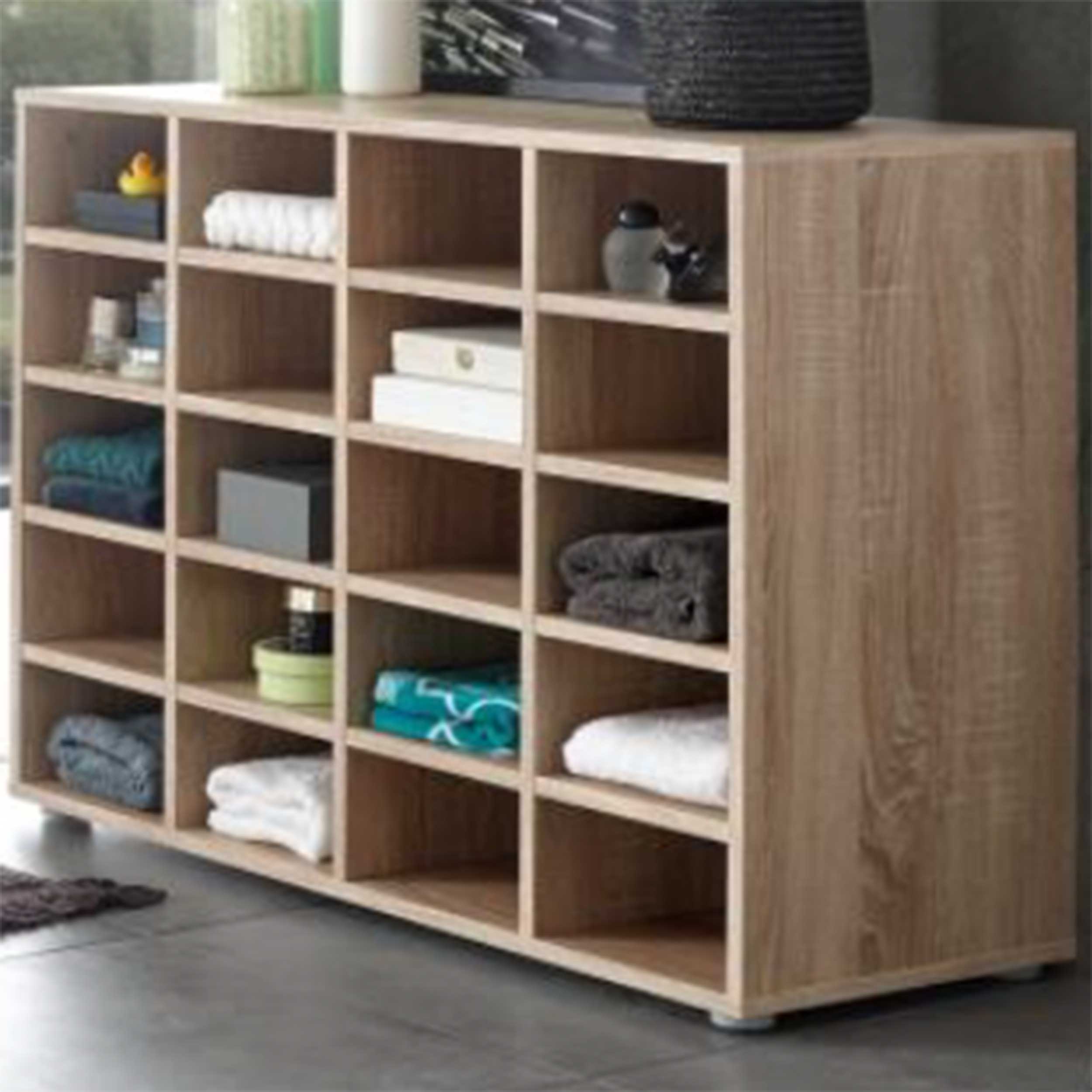 Étagère de rangement Zapa 20 compartiments - chêne